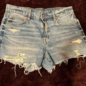 distressed jean shorts